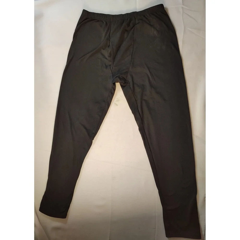 Thermajohn Mens Thermal Leggings Black‎ Base Layer Long Johns 2XL 2423-1035-1012
